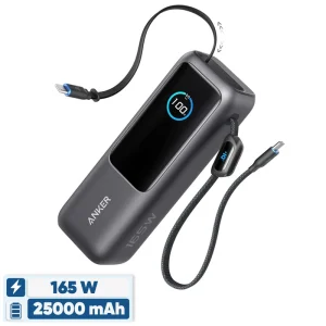 خرید پاوربانک 100 وات انکر مدل A1695 ظرفیت 25000 میلی آمپر ساعت به همراه دو کابل USB-C فروشگاه اینترنتی عرشیان کالا